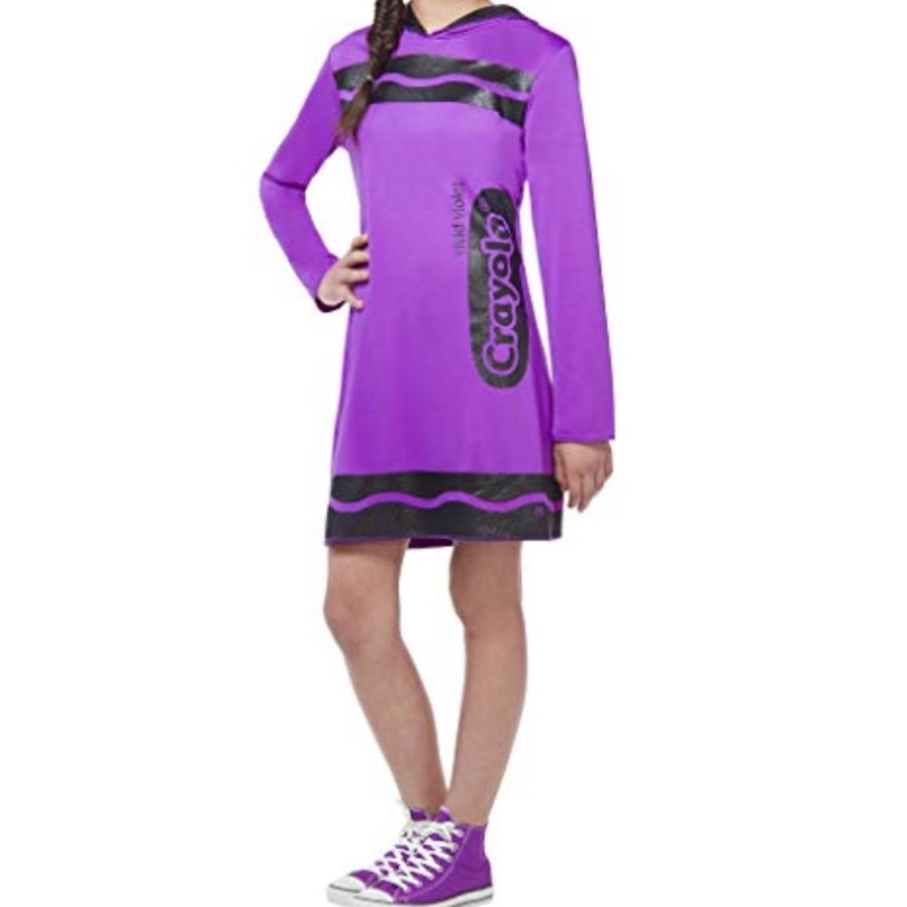 Vibrant Violet Crayon Girls Costume